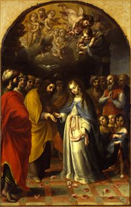 Het huwelijk van de Maagd, ca. 1693 door Esteban Márquez de Velasco