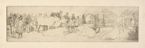 Boerderij met stieren door Esther Blaikie MacKinnon