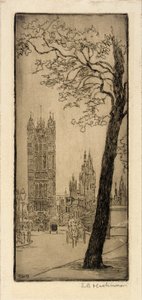 Londen Scène met Kerk door Esther Blaikie MacKinnon