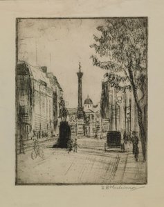 Uitzicht op Trafalgar Square door Esther Blaikie MacKinnon
