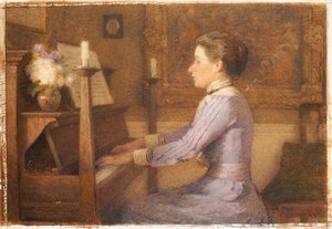 Aan de piano