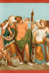 Hercules en Omphale, uit een Pompeiaanse schildering door Etienne Antoine Eugene Ronjat
