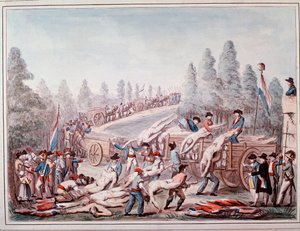 Lijken vervoeren tijdens de Revolutie door Etienne Bericourt