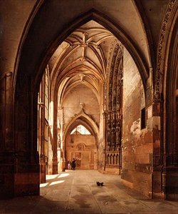 Portaal van St. Germain in Auxerre door Etienne Bouhot