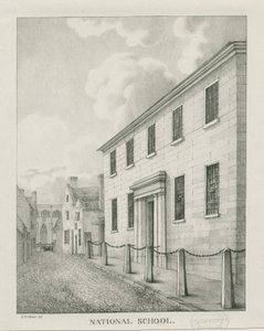 Tamworth - Nationale School: lithografie