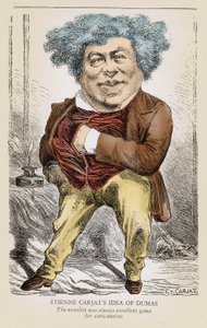 Portret van Alexandre Dumas (1803-1870) vader: karikatuur door Etienne Carjat door Etienne Carjat