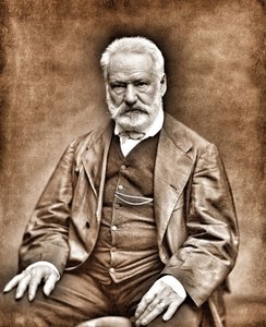 Portret van Victor Hugo naar Etienne Carjat - Digitaal gereinigd beeld door Etienne Carjat