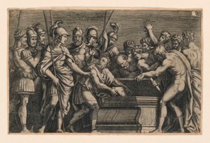 Alexander en het boek van Homerus door Etienne Delaune