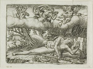 De dood van Adonis door Etienne Delaune