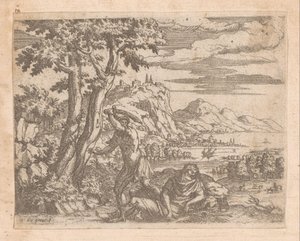 Landschap met Jupiter en Io door Etienne Duperac