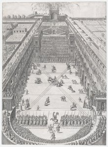 Speculum Romanae Magnificentiae: Huwelijk van Annibale Altemps en Ortensia Borromeo, Rome door Etienne Duperac
