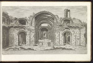 Thermen van Diocletianus te Rome door Etienne Duperac