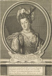 Portret van Madeleine de Scudéry 1607-1701, ca. 1710 door Etienne Jehandier Desrochers