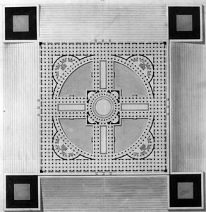 Kaart van het Gemeentepaleis - E.L. Boullée