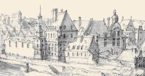 Martellange, Gezicht op Parijs 1620 - Ashmolean Museum (detail met Hôtel de Nevers) (aangepast)