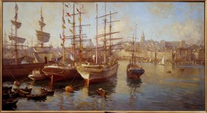 Oranje balacelles (Uitzicht op de haven van Marseille)