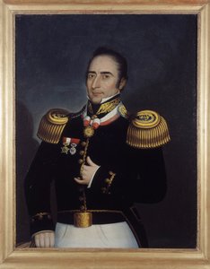 Portret van Andre Hipolito Bouchard, deelnemer aan de Revolutie van Buenos Aires op 25 mei 1810, door Etienne Prosper Berne-Bellecour (1838 - 1910) door Etienne Prosper Berne Bellecour