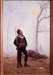 Soldaat van de Marine Infanterie in 1876