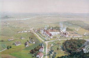 De herovering van het Chateau de Mondement door het Franse leger tijdens de Eerste Slag bij de Marne door Etienne Prosper Berne Bellecour