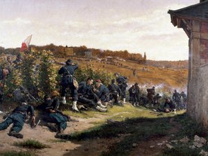 De Tirailleurs de la Seine bij de Slag om Rueil-Malmaison, 21 oktober 1870, detail