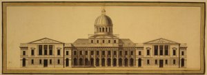 Ontwerp voor het Amerikaanse Capitool, 1793 door Etienne Sulpice Hallet