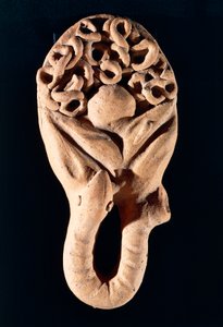 Terracotta votiefoffer dat een darm voorstelt, Etruskische beschaving