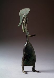 De Etruskische godin Menerva (Menrva) - Bronzen beeld, 440-420 v.Chr. door Etruscan