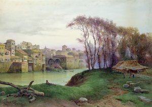 Zicht op de Prati di Castello, Rome