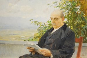Portret van Corrado Ricci door Ettore Tito