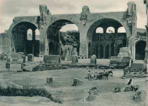 Basiliek van Maxentius en Constantijn in het Forum Romanum, Rome, Italië, 1927 door Eugen Poppel