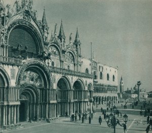 Basiliek van San Marco, Venetië, Italië, 1927 door Eugen Poppel