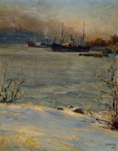 Stoomboot bij Beckholmen, Stockholm