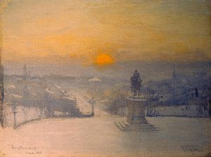 Zonsopgang, Kristiania door Eugen Prinz von Schweden
