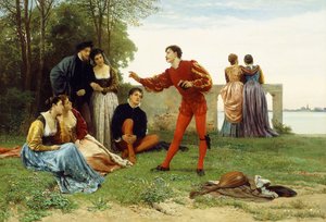 Het recital door Eugen von Blaas