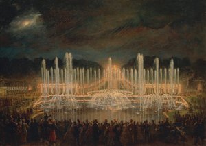 Nocturne in Versailles door Eugene Louis Lami
