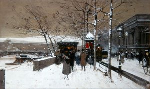 Quai de Seine door Eugene Galien Laloue