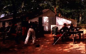 Soldaten van het Zesde Regiment in Rust door Eugene Alexis Girardet