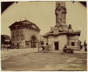 Voormalige Troonversperring (tolhuispaviljoen en -zuil) door Eugène Atget