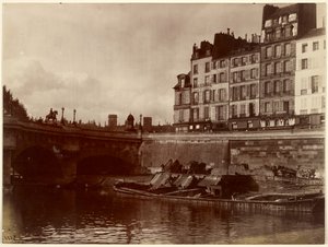Hoek van de Pont Neuf door Eugène Atget