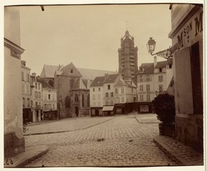 Pontoise, Place du Grand Martroy door Eugène Atget