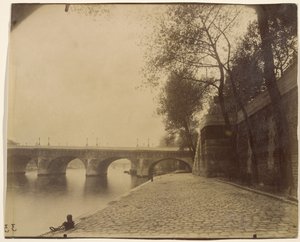 Haven van La Mégisserie door Eugène Atget