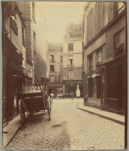 Rue Mazet en Rue Saint-André-des-Arts door Eugène Atget