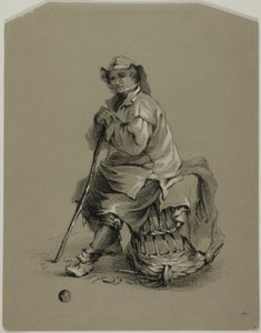 Visser zittend op kreeftenpot door Eugene Bléry