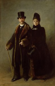 Heinrich Schliemann (1822-90) en zijn Vrouw