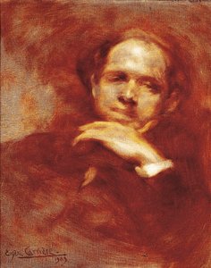 Portret van Pau Casals, cellist, dirigent en Spaanse componist (1876-1973) 1903