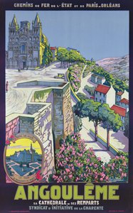 Poster die Angouleme adverteert door Eugene Charles Paul Vavasseur