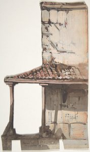Ontwerp voor een toneelset in de Opéra, Parijs, 1830-90 door Eugene Ciceri