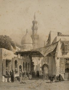 Aboulala Moskee in Boulaq door Eugene Ciceri