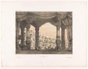 Theaterdecor met een arena