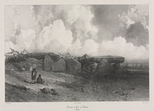 Pittoreske en romantische reizen in het oude Frankrijk: Bretagne: Dolmen van Parc-ar-Colmen door Eugene Ciceri